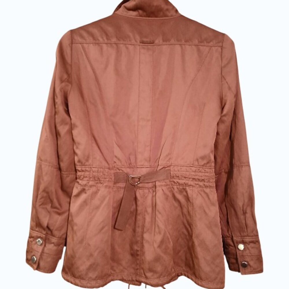 WHITE HOUSE BLACK MARKET Burgundy Utility Jacket Size 4 EUC - Picture 13 of 16